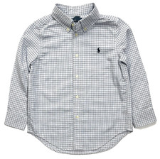 NWT Polo Ralph Lauren Boys Long Sleeve Tattersall Oxford Button Down Shirt sz 5