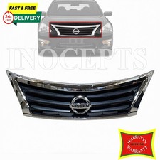 NEW FRONT BUMPER UPPER GRILLE ASSEMBLY FOR 13-15 NISSAN ALTIMA SEDAN PLASTIC 2PC