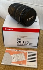 Canon EF 28-135mm Image Stabilizer F3.5-5.6 IS Macro USM Lens Front & Rear Caps