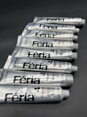 Lot of 8 L Oreal Feria Hair Conditioner #4 Power Shimmer  1.7 oz BRAND NEW