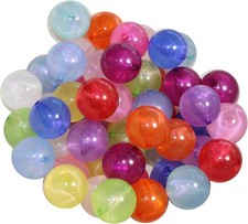 Acrylic Chunky Beads - 20mm Glitter Frost Style in 13 Color Mix
