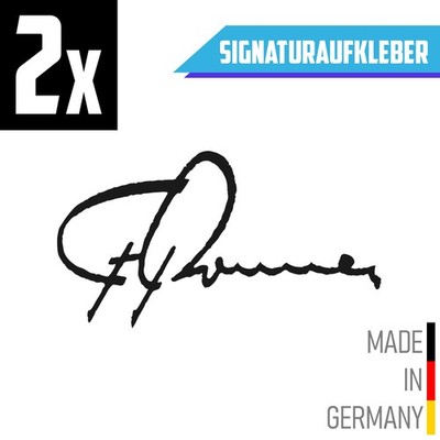 Vinyl-Sticker ''Ferdinand Porsche Signatur'' (2-er Set) f. 911 912 991 964 993 992