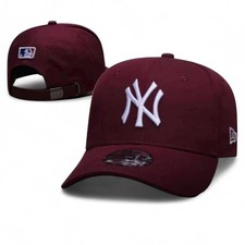 Burgundy New York Yankees adjustable strap ca...