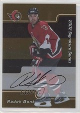 2001-02 ITG Be A Player Signature Series Gold Auto Radek Bonk #164 Auto 0n8e