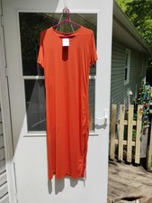 Eleven Brand 3xl Mango Orange Thigh Tied Dress