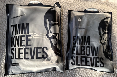 2 New Gymreapers 5mm Elbow Sleeves Small & 7mm Knee Sleeves Small