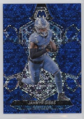 2024 Panini Mosaic No Huddle Blue Mosaic Prizm 16/75 Jahmyr Gibbs #73 1oa8