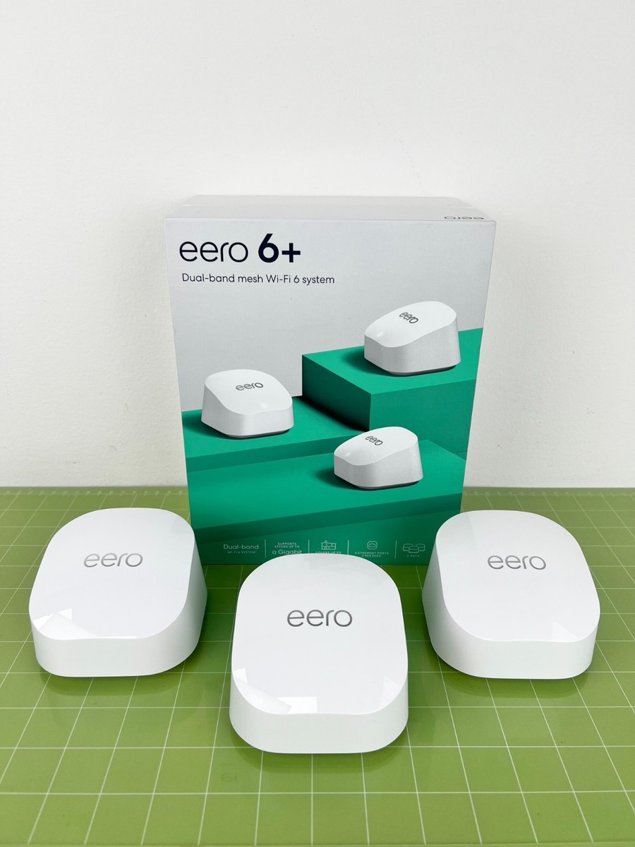 EERO 6+ AX3000 Wi-Fi 6 Mesh Router System - 3-Pack, Dual-Band