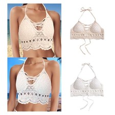 Women Crochet Bikini Top Comfortable Ladies Beachwear for Club Vacation Beach