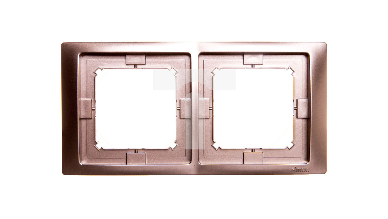 Simon Basic Neos Double frame IP44 satin BMRC2B/29 /T2UK