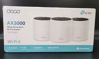 NEW TP-LINK Deco X55 AX3000 Mbps 2 Port 384 Mbps Wireless Router 3-Packs.