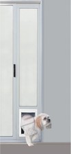 Aluminum Pet Patio Door, Adjustable Height 77-5/8" to 80-3/8" 7" x 11-1/4" Flap