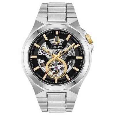 Uhr BULOVA Maquina 98A224 Stahlband schwarzes Zifferblatt