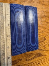 BEAUTIFUL BLUE COLORED G10 CANVAS MICARTA KNIFE HANDLE MATERIAL BLANK SCALES