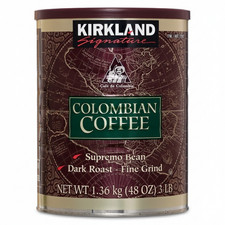 Kirkland Signature 100 Colombian Coffee Dark Roast Fine Grind 3 lb