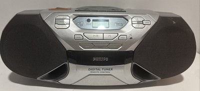 Philips AM/FM Digital Tuner CD Cassette System - AZ1040/17 Tested