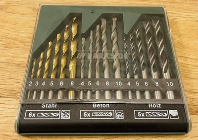Parkside Bohrer Set für Stahl, Beton & Holz   Titanbeschichtet