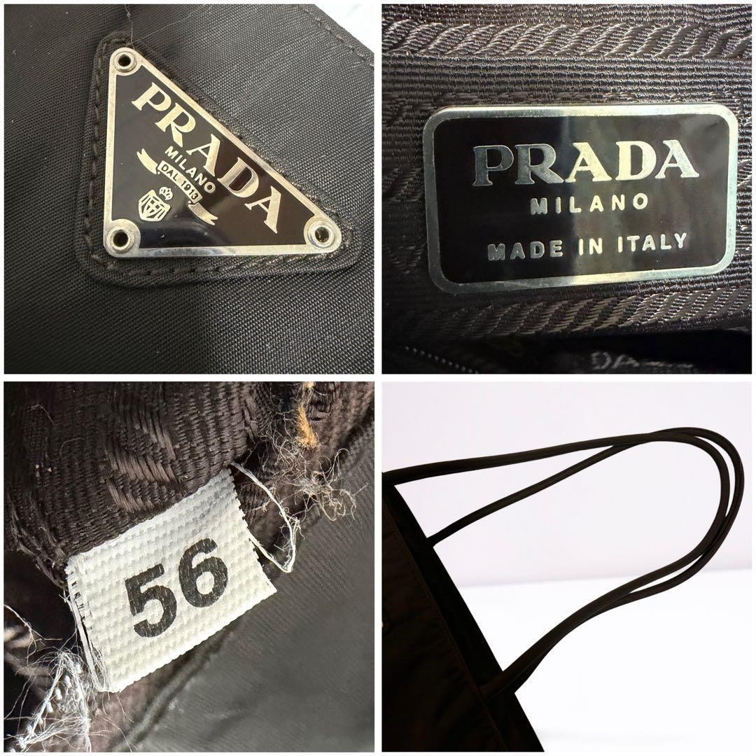 PRADA tote bag triangular logo triangle logo blac… - image 10
