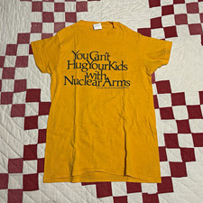 Vintage 80s Anti Nuclear War Protest&mdash; Authentic Action For Nuclear Disarment Tee