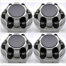 4pc Chrome Center Caps Fits Chevy Gmc 6 Lug 16 17 Steel Wheel Bolt-on Hub Caps