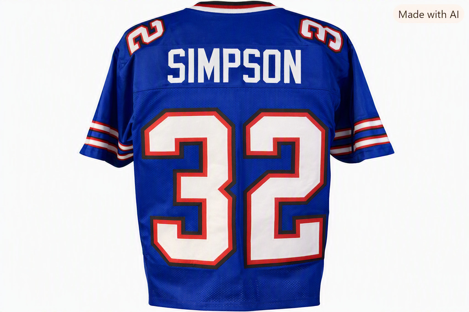 CUSTOM UNSIGNED O.J. SIMPSON BLUE JERSEY XL
