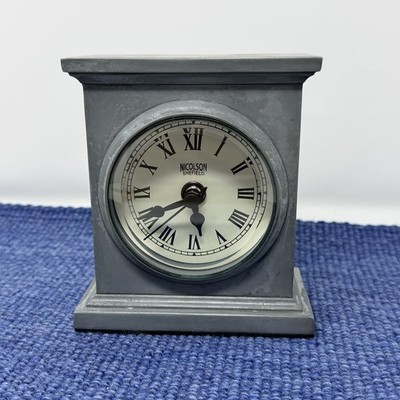 Shefield Nicolson Pewter 7  Clock ~ Restoration Hardware ~ Preowned~