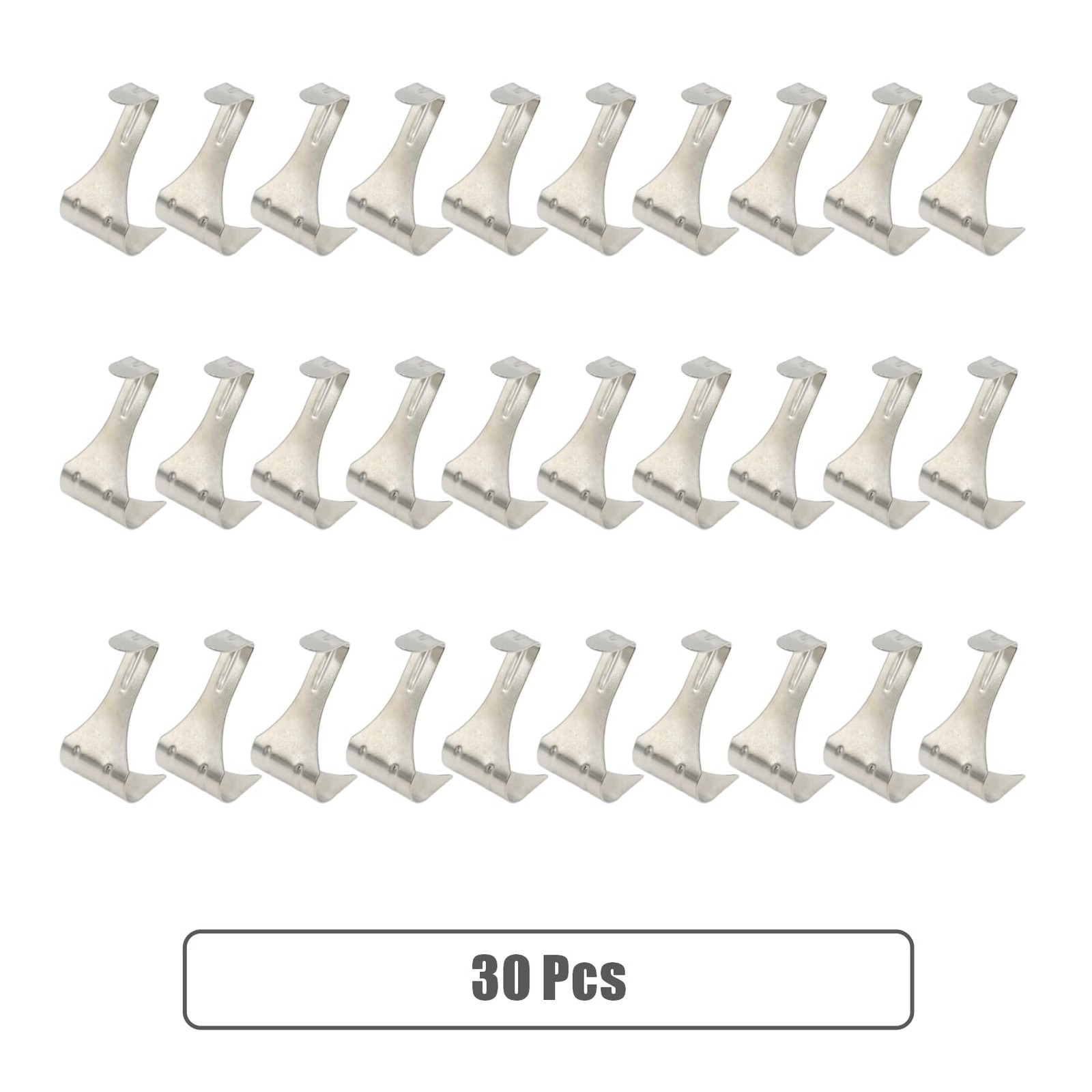 Set of 30 Silver Picture Rail Hooks, Moulding Hangers for Photo Frames, Heavy