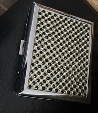 Zigarettenetui Strass Design - Zigarettenbox Metall Silber