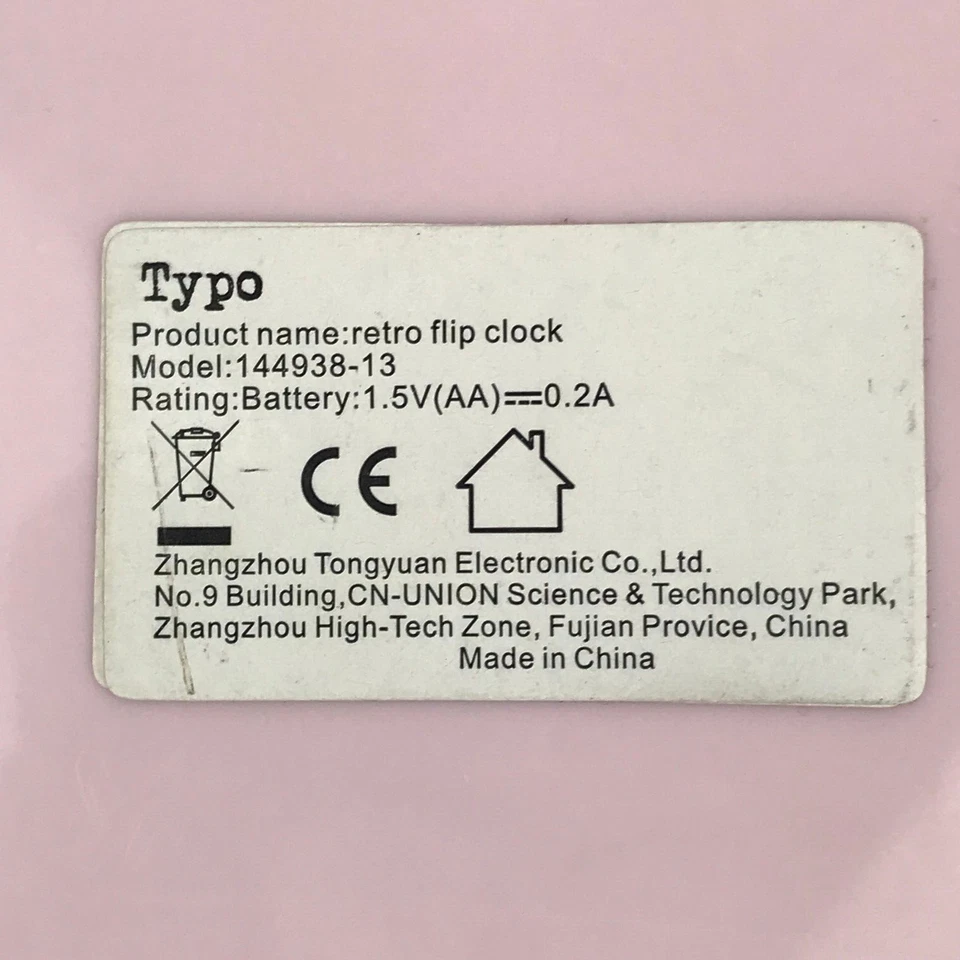 Pink Retro Style Clock Day & Date - Image 4 of 4