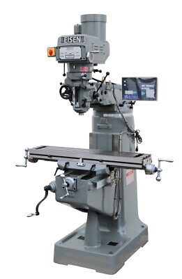 EISEN S-2A 9''x49'' Milling Machine, 3HP w/ 2-Axis DRO, Free X-axis Powerfeed