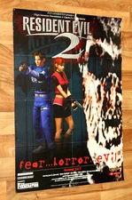 1997 Resident Evil 2 Leon & Claire Redfield Very rare Poster 82x57cm Capcom 