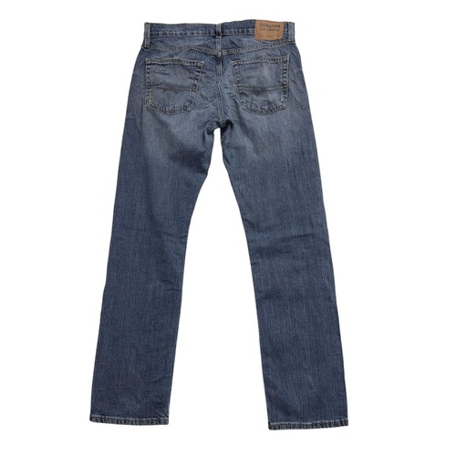 Levis Signature Jeans W32 L32 Mens Mid Blue Regular Straight Fit Stretch Denim - 第 4/6 張圖片