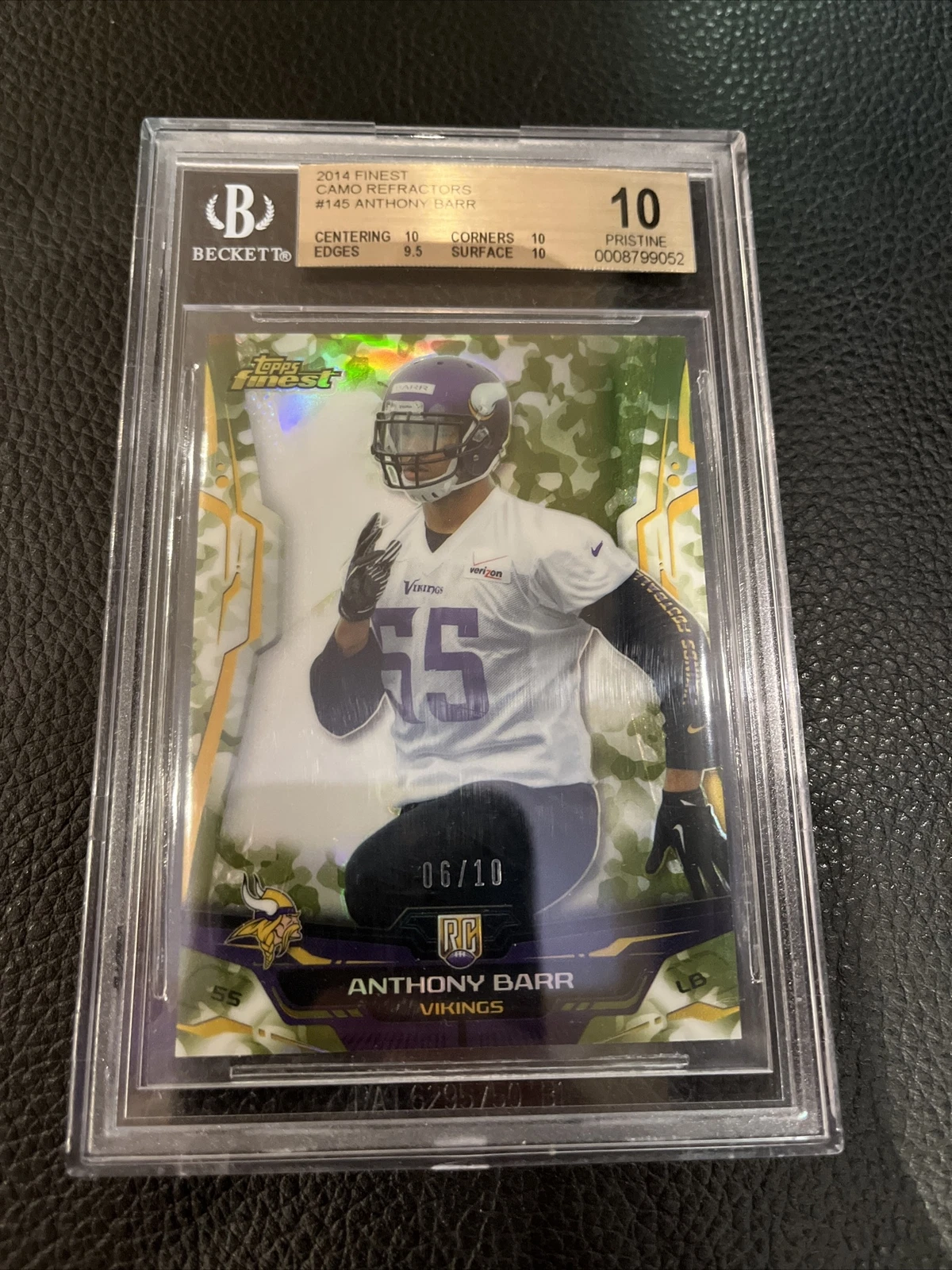 Anthony Barr Finest #145 Camo Refractor