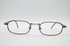 Vintage Sting 4195 Silver Burgundy Oval Glasses Frame Eyeglasses NOS
