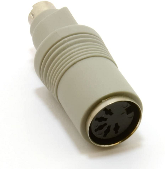 PS/2 To AT Keyboard Adapter Cable - 6-Pin Female To 5-Pin DIN Male Converter