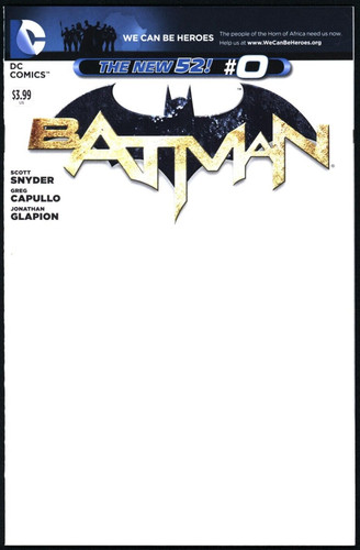 BATMAN #0 BLANK COVER SKETCH YOUR OWN COVER 120923