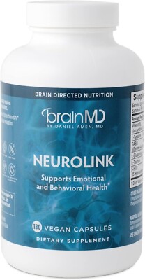 Dr Amen Brain MD NeuroLink-180 Capsules-Promotes Optimal Brain Function,Focus