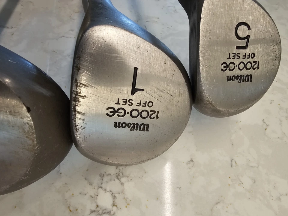 Wilson 1200-GE Offset (1W-3W-5W) 3Pc Wood Set RIGHT-HAND ~ Reg Flex Steel Shafts - Image 4 of 4