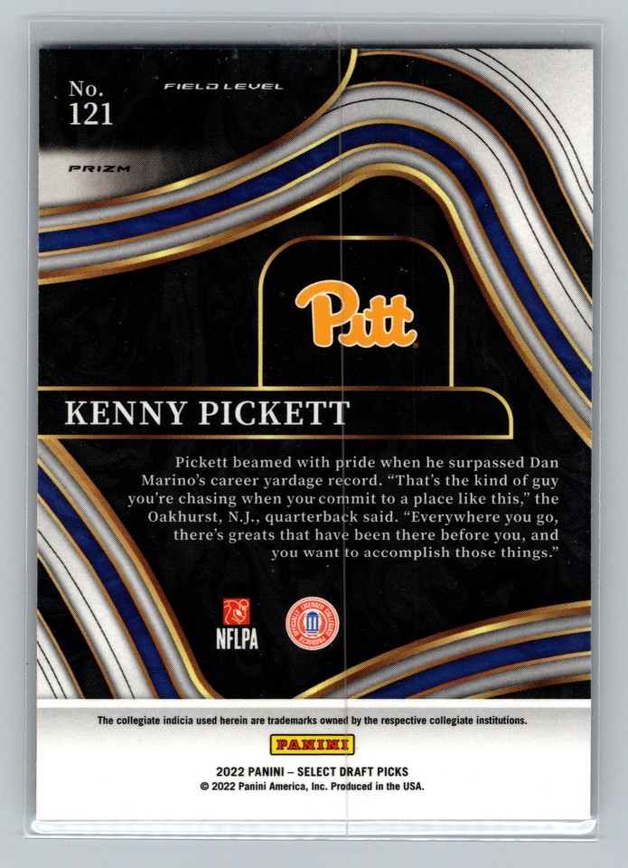2022 Panini Select Draft Picks 121 Kenny Pickett Gold Lazer Prizm eBay