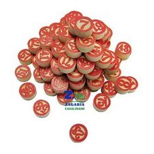 90 NUMERI GETTONI IN LEGNO PER TOMBOLA A RILIEVO NAPOLETANA SMORFIA BINGO 