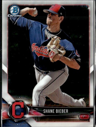 2018 Bowman Chrome Shane Bieber Cleveland Indians #BCP213 5 Karten Lot