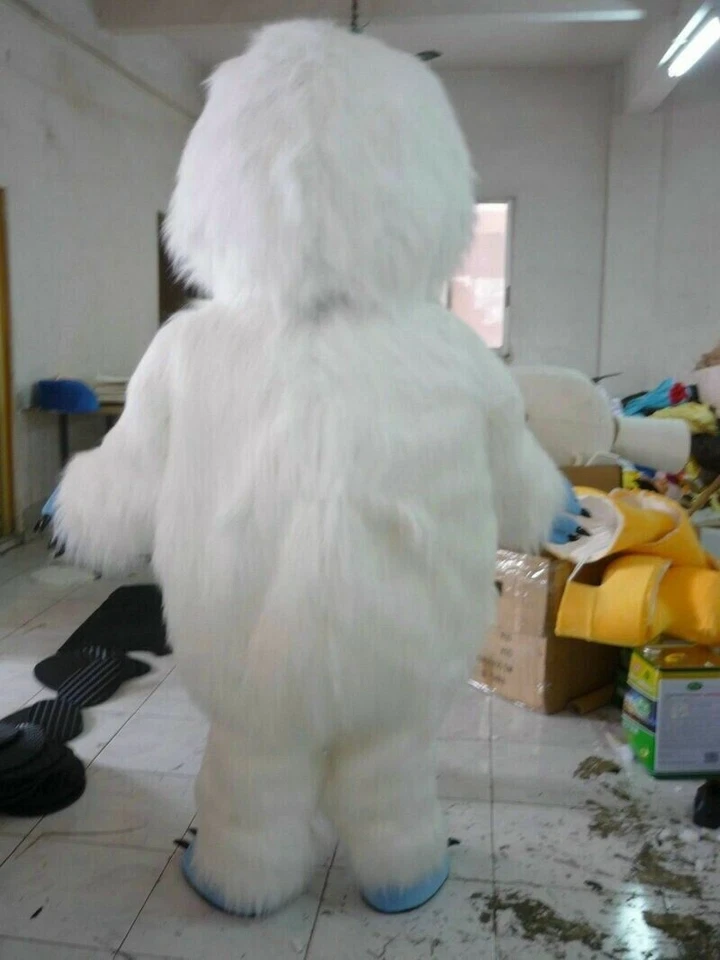 Yeti Abominable Muñeco de Nieve Mascota Disfraz Trajes Juegos con disfraces Vestido Fiesta de Navidad Ropa Foto 2 de 3