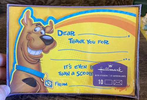 SCOOBY-DOO THANK YOU CARDS 10 Birthday Party Supplies Notes NEW ...