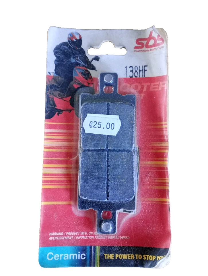 2 plaquettes de frein Arrière SBS 138HF pour APRILIA TUONO 50 - Photo 1/1