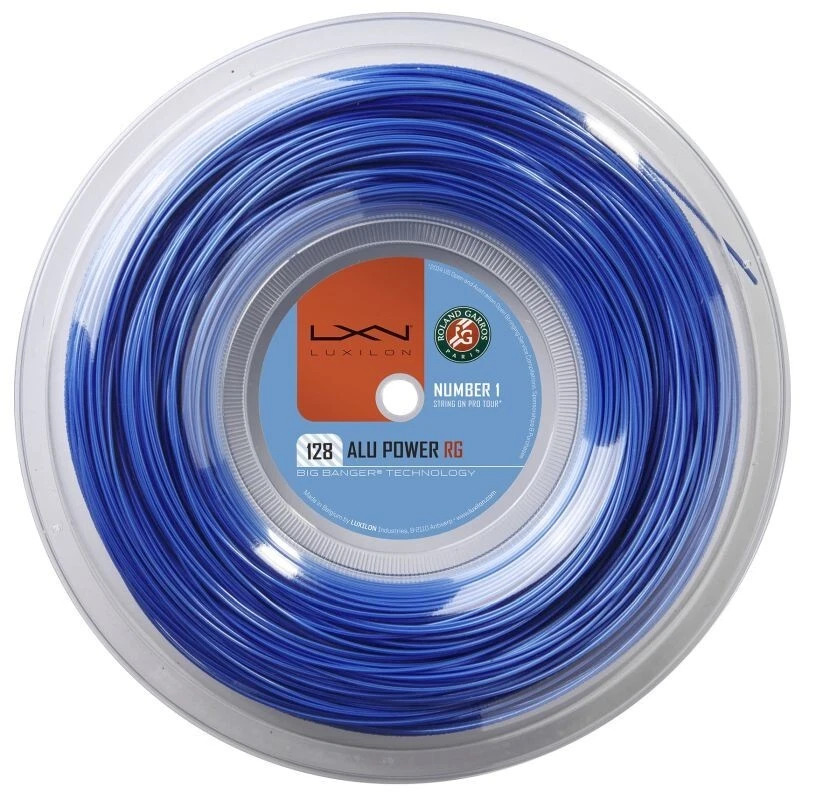 Luxilon ALU POWER RG 128 Roland Garros (Blue) Tennis String 660ft 200m Reel