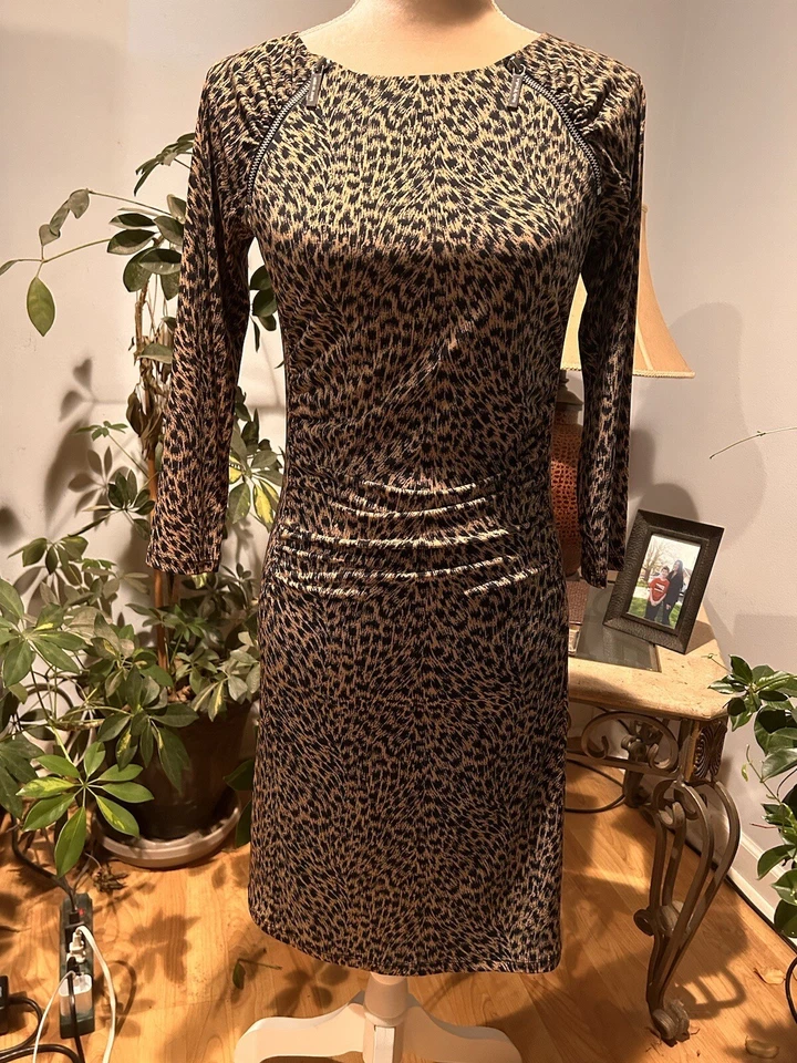 Michael  Kors leopard dress size small. Excellent Condition.Mobwife