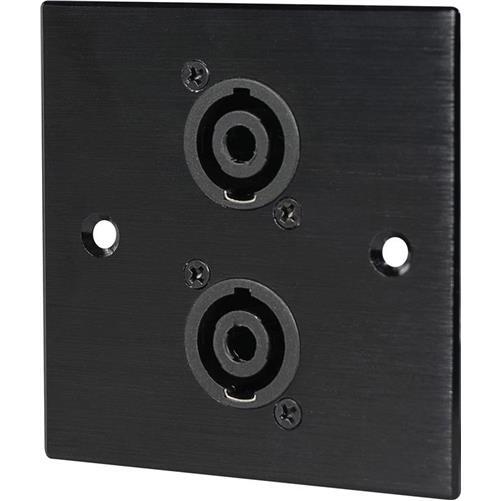 Wall Plate 2x Four Pole Speaker Socket
