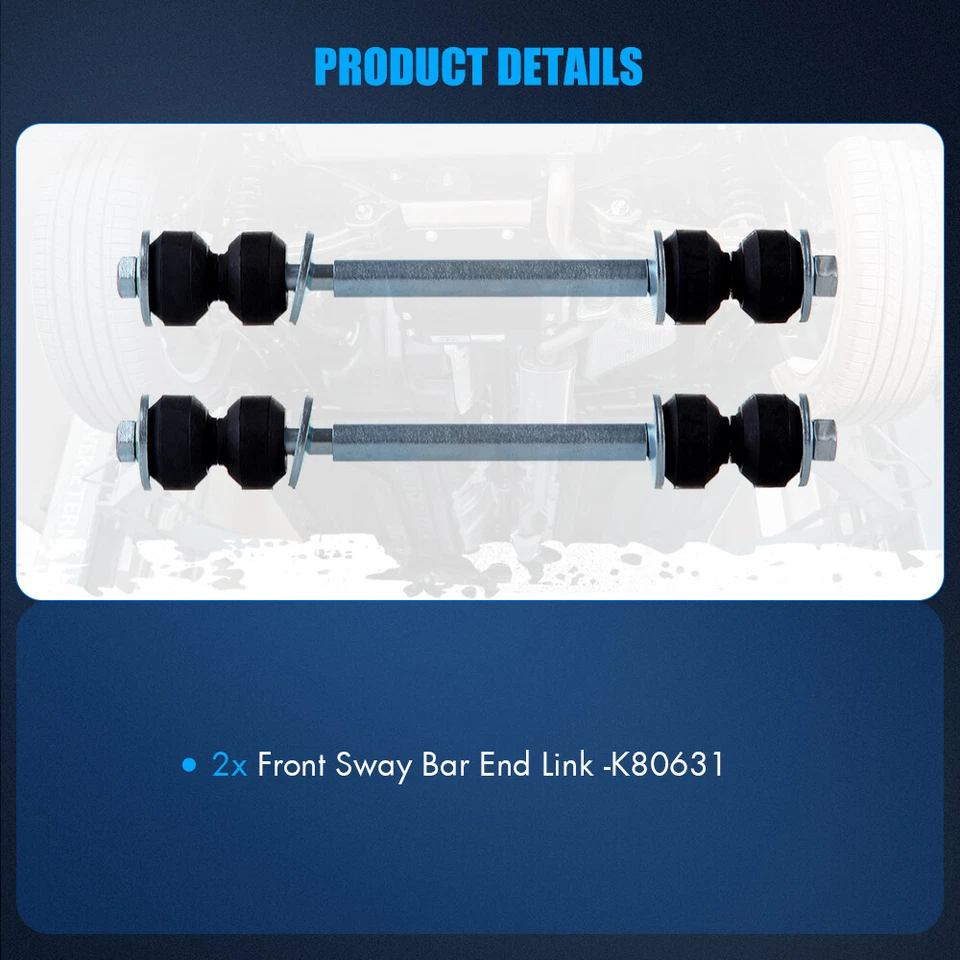 2x Front Sway Bar End Link For 1992-2000 GMC K2500 Chevrolet K3500 Tahoe K80631 - Imagem 3 de 4