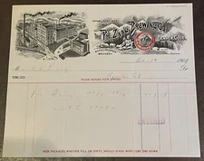 Rare 1909 Ph. Zang Brewery Company Billhead Denver Colorado Beer Excellent Shape