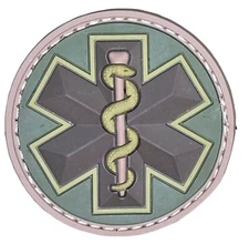 MSM PARAMEDIC EMT STAR MILSPEC MONKEY MEDIC MULTICAM 3D PVC TACTICAL HOOK PATCH